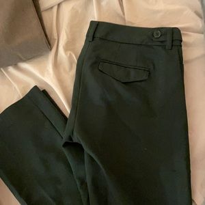 Express dark green columnist pant